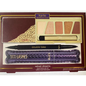 Tarte Velvet Dreams Must-Haves Eyeshadow Neutral Palette Set Mascara Eyeliner
